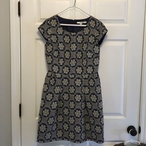 BODEN Sz 6 Blue White Embroidered Floral Dress
